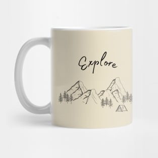 Explore - Camping - Mountains Mug